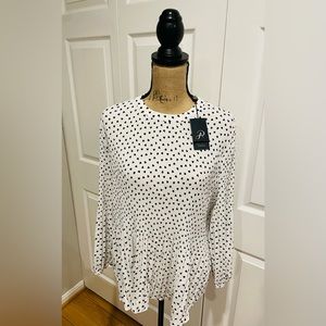 🖤 New with Tags! Adrianna Pappell Heart Blouse (Women’s Size XL) 🖤